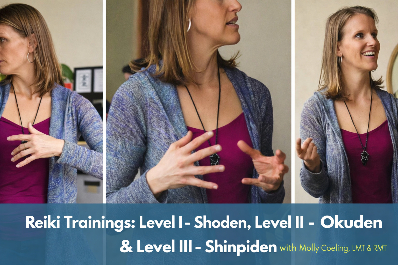 Reiki training with Molly Coeling